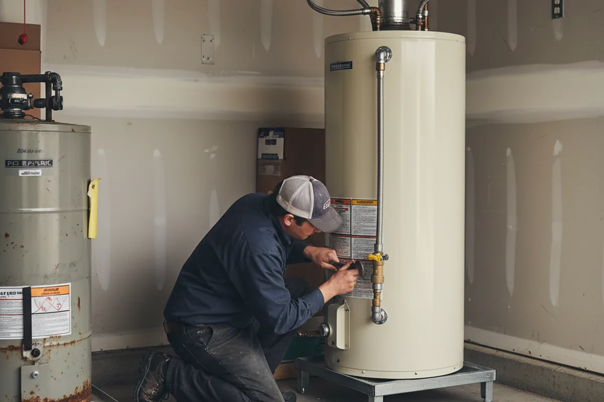 Water heater and shutoff valve replacement in East Liberty